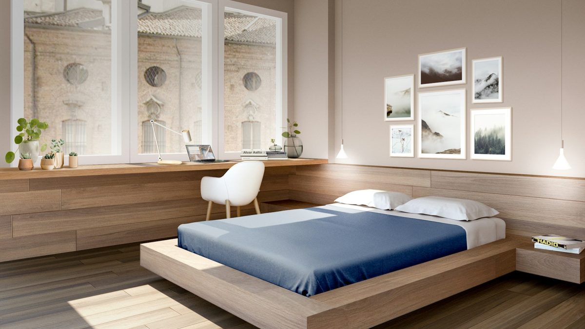 Petite chambre aménagée pour l'isolation phonique