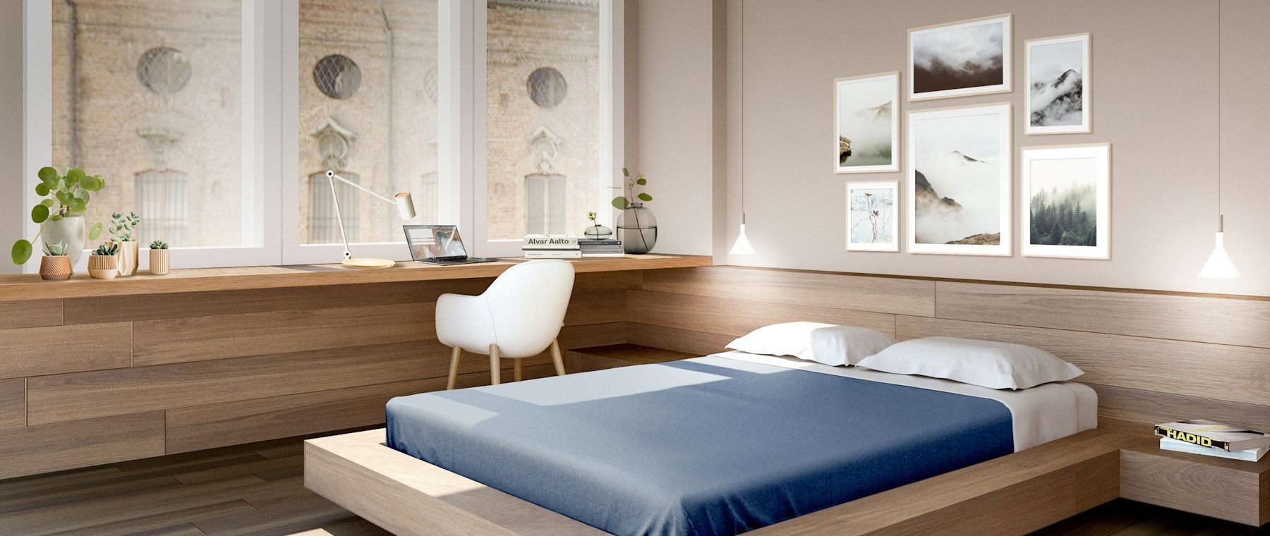Petite chambre aménagée pour l'isolation phonique